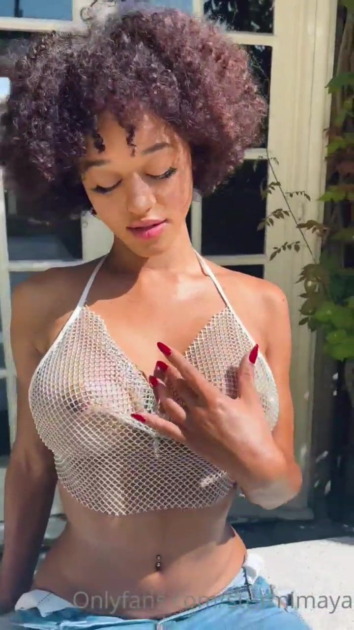 stormi maya sheer top big boobs