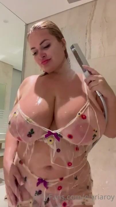 Olyria Roy shower