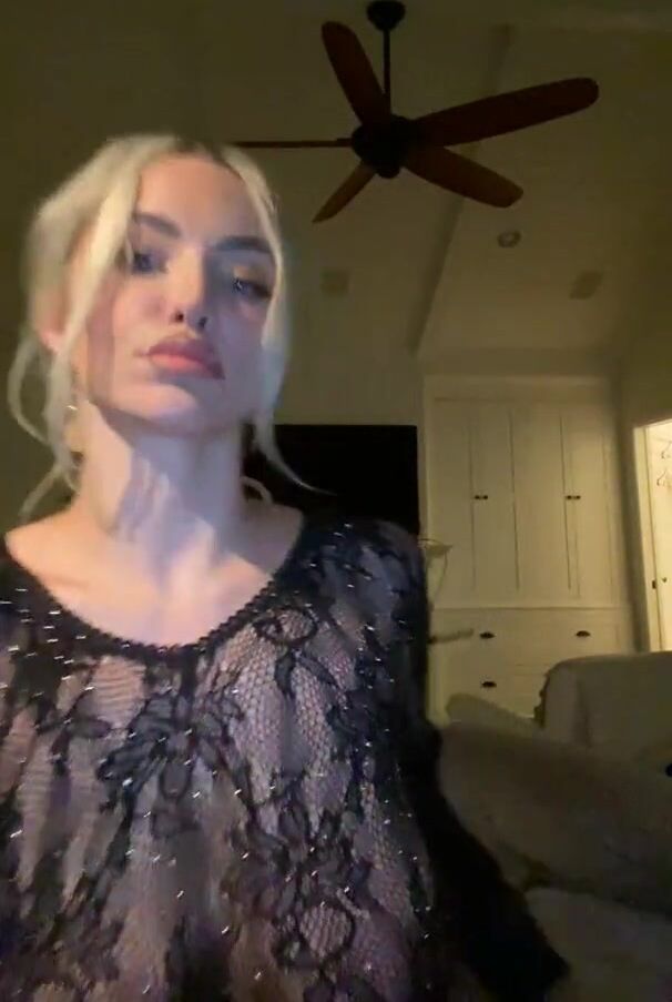 Lindsey Pelas Sexy White Fishnet Livestream Video Leaked