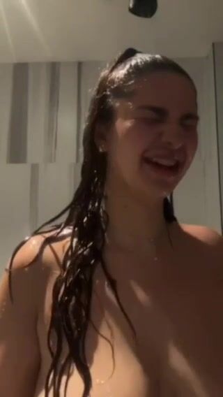 Bella in the shower