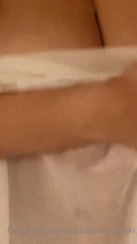 Louisa Khovanski  Nude &Tits tease after shower